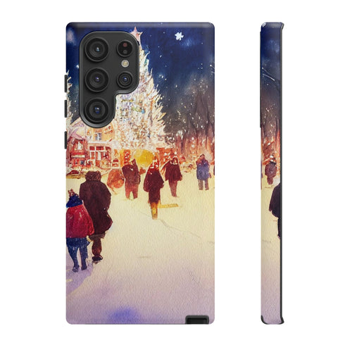 A Christmas Market in Denver Colorado - Impact Resistant Phone Case Samsung Galaxy S22 Ultra Matte